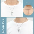 thumbnail image 4 of Forever in My Heart Birthstone Personalized Double Cross Urn Pendant Cremation Jewelry for Ashes Cross Ashes Keepsake, 4 of 7