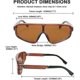 thumbnail image 3 of Retro One Piece Aviator Square Sunglasses Sport Siamese Shades Goggles For Men Women B2722, 3 of 5