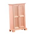 thumbnail image 2 of Armario de madera de imitación con puerta doble para dormitorio, armario a escala 1:12 Estilo A, 2 of 7