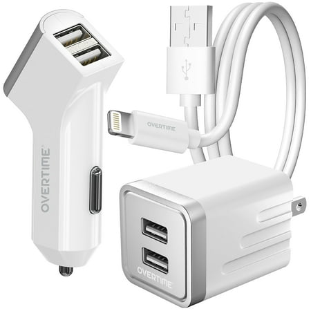 Overtime Car & Wall Charger Kit with USB Cable - White price history on PriceWatchPro