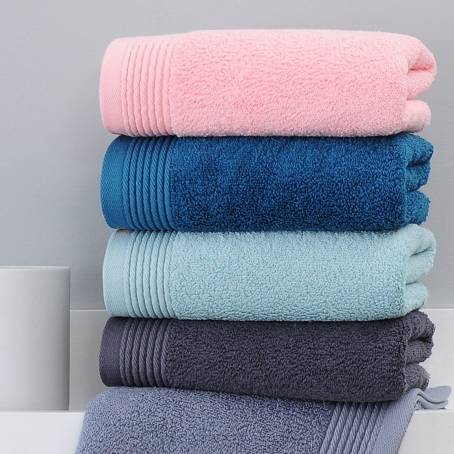 Zhuge 6pcs Bathroom Hand Towels, Home long-staple cotton Super Soft Highly Absorbent Hand Towel for Shower, Pool, Spa, Gym, Hand Towel for Daily Use 13.39x29.92inch (Medium grey)