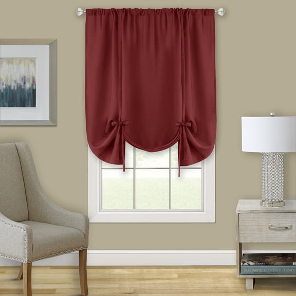 Achim Darcy Window Curtain Tie Up Shade - 58x63 - Marsala