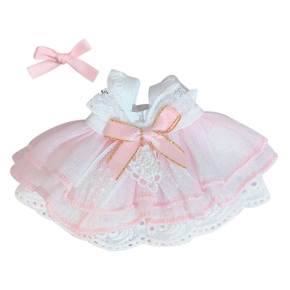 Doll Clothes Set for 17 Cm Bubu Toy with Coordinated Dress Accessories Outfit for Girls and Collectible Figurines
