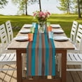 thumbnail image 4 of Brown Wooden Grain 90 Inch Table Runner, Farmhouse Mottled Country Planks Farmhouse Dresser Scarf Cotton & Linen Tablerunner for Dining/Kitchen Island/Holiday Party Décor 13" x 90", 4 of 9