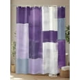 thumbnail image 4 of Abstract Purple Shower Curtain, Gray Gradient Graffiti Color Block Modern Art Waterproof Shower Curtain Set with 12 Hooks Lightweight Washable Fabric Shower Curtains for Bathroom 36x72 Inches, 4 of 6