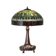 thumbnail image 4 of Meyda Tiffany 27825 31 Inch High Tiffany Candice Table Lamp   Mahogany Bronze Finish with Green/Violet Glass, 4 of 6