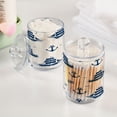 thumbnail image 5 of 2 Pack Ships and Anchors Qtip Holder Dispenser Clear Plastic Storage Apothecary Jars for Cotton Swabs Balls Pads Floss, 5 of 7