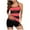 Red, variant on Jophufed Women Summer Print Strappy Back Tankini Set Two Piece Swimsuits Swimdress