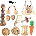 thumbnail image 2 of 10PCS Hamster Wood Toy Kit Bite-resistant Hamster Chew Toy Hamster Dumbbell, 2 of 4