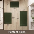 thumbnail image 2 of Alfombra de baño AMOAMI, absorbente de gofres, antideslizante, 60 x 90 cm, color verde oscuro, 2 of 7