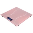 thumbnail image 2 of Báscula digital de peso corporal de 180 kg y 400 lb con pantalla LCD retroiluminada y encendido automático ultrafino (rosa), 2 of 14