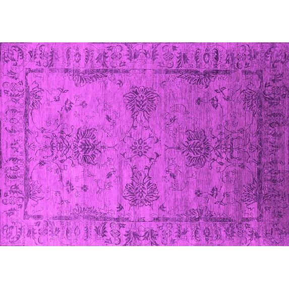 Ahgly Company Indoor Rectangle Oriental Pink Industrial Area Rugs, 8' x 10'