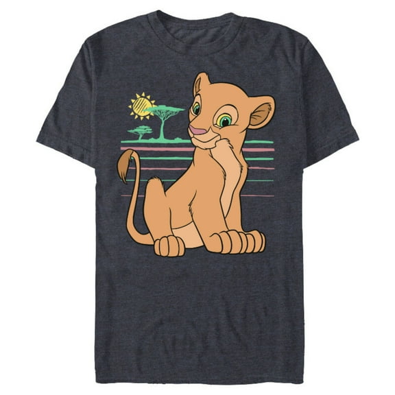 Disney The Lion King Young Nala 90s - Short Sleeve Blended T-Shirt for Adults -Customized-Navy Heather