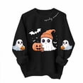 thumbnail image 4 of NTACZA Women's Sweatshirt Cute Ghost Graphic Print Halloween Crewneck Daily Outfits Pullover Tops Trendy Sweatshirts Black M, 4 of 5