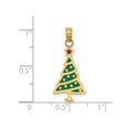 thumbnail image 2 of 14K Yellow Gold Christmas Tree Charm Pendant Necklace with Chain, 2 of 4
