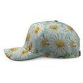 thumbnail image 2 of Daisy Print Wash Cap – Cute Boho Floral Adjustable Baseball Cap with Vintage Yellow Bloom and Artistic Design, 2 of 3