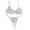 White, variant on Thin See-Through Mesh Matching Kit, Minimizing Support Bra & T-Back Panties, Breathable Sheer Set for Women Black XL