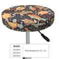 thumbnail image 4 of Disketp Turtles and Sea Plants Funda Redonda para Taburete, Funda de Cojín para Silla de Bar Suave y Elástica-14 inch, 4 of 7