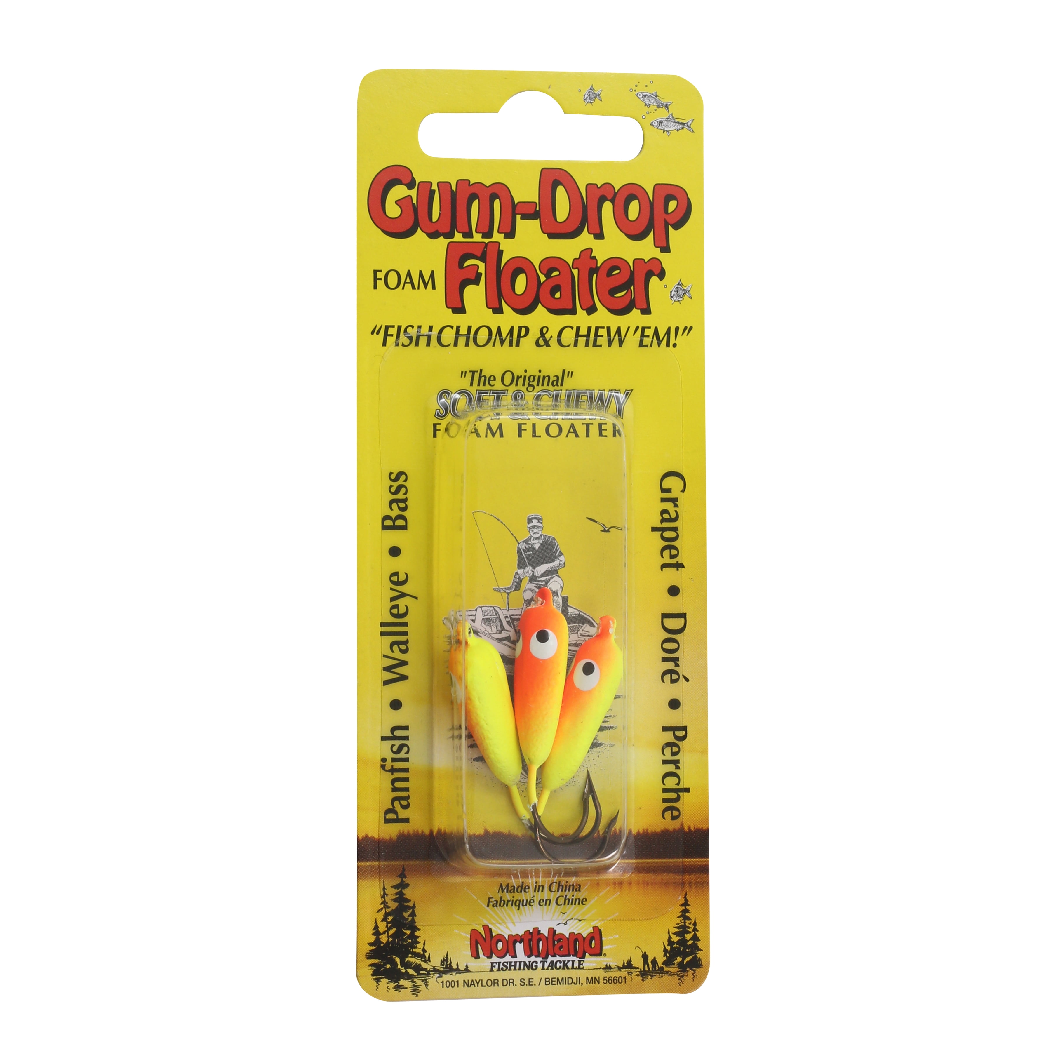 Northland Fishing Tackle Gum-Drop Floater Fishing Lure for Walleye, Perch & Bass