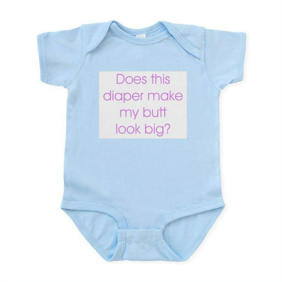 CafePress - Does This Diaper Make My Butt Look Big? Creeper - Baby Light Bodysuit, Size Newborn - 24 Months