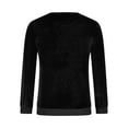 thumbnail image 6 of QATAINLAV Womens Plus Size Velvet Tees Tops Solid Casual Crewneck Pullover Blouses Dressy Long Sleeve Elegant Velour T-shirt, Black, XXL, 6 of 8
