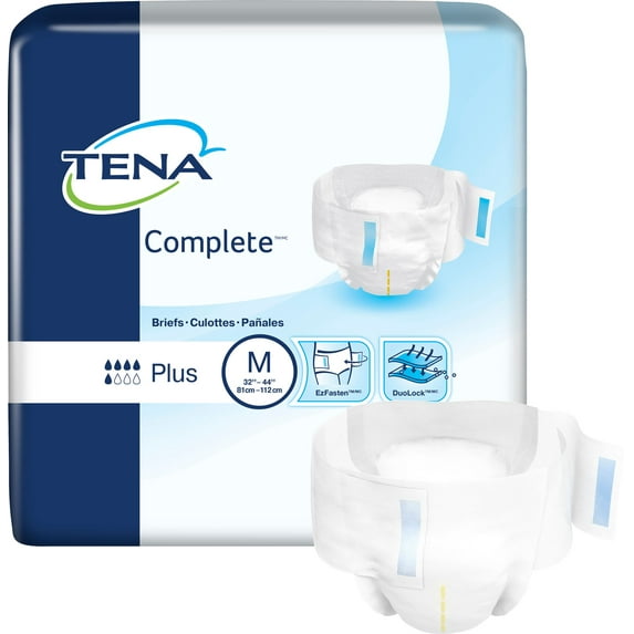 TENA Complete Incontinence Brief M Plus, 67321, Plus, 20 Ct