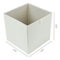 thumbnail image 4 of REGALWOVEN Storage Cube, Fabric Storage Bin for Shelves Closet, Set of 3 Collapsible Storage Baskets for Organizing Clothes Books White 13*13*13in, 4 of 6