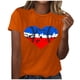 thumbnail image 1 of Blusa informal de manga corta con cuello redondo y estampado suelto de verano para mujer con estilo OAVQHLG3B Store  lin121212, 1 of 4
