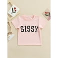 thumbnail image 2 of Qmyliery Kids Tops Short-sleeved Round Neck Letter Printing Shirt Tops Casual, 2 of 9