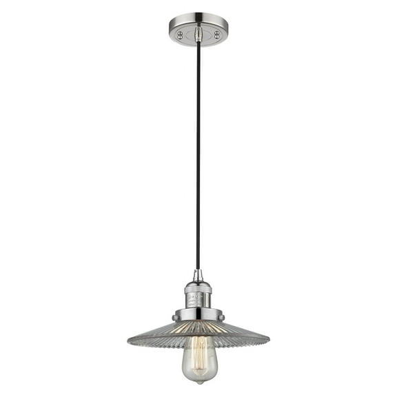 Innovations Lighting 201C Halophane Halophane 9" Wide Mini Pendant - Nickel