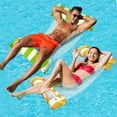 thumbnail image 1 of Pool Hammock, Set of 2 Floating Hammock Floating Bed Lounger Inflatable 4-in-1 Portable Foldable Floating Hammock Ultralight Floating Hammock,Orange+G, 1 of 4