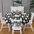 thumbnail image 2 of Happy Halloween Table Cover Waterproof Spillproof Round Table Covers Evil Pumpkin Ghost Table Cover for Halloween Party Decoration (70x70 inches), 2 of 6