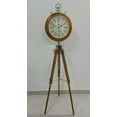 thumbnail image 3 of Thomson Instruments Vintage Analog Mechanical Grandfather Clock, Wooden Tripod Stand, 3 of 4