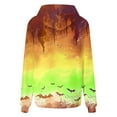 thumbnail image 5 of Women Plus Size Hoodies Loose Tie-Dye Printing Hooded V-neck Pocket Long Sleeve Sweatshir, 5 of 7