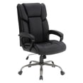 thumbnail image 1 of Scranton & Co High-Back Black Faux Leather Executive Chair Titanium Base, 1 of 8