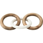 Signature Home Collection Lusine Wooded Decorative Object - 12"- Brown and White