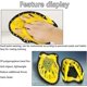 thumbnail image 4 of Swimming Paddles, 1 Pair of Yellow Paddles, Swimming Paddles, Silicone Swimming Paddles with Adjustable Straps, Swimming Training Equipment for Kids A, 4 of 5