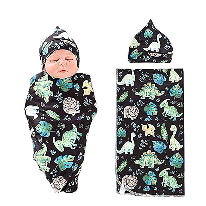 newborn receiving blanket and hat set
