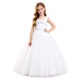 thumbnail image 3 of SJLDQY Flower Girls Maxi Dress Sleeveless Tulle Princess Dress Bridesmaid Wedding Pageant Party Formal Gowns, 3 of 6
