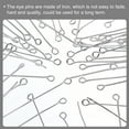 thumbnail image 5 of Uxcell Eye Pins Jewelry Findings 100Pcs Eye Pins 60mm Iron Eye Pins Jewelry Making DIY Craft 21 Gauge Head Pins White, 5 of 6