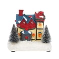 thumbnail image 2 of Inteprter Adorno de casa de luz de Navidad 2021 Año Nuevo Navidad resina casa de nieve decoración brillante decoración de iluminación alimentada por Kits de decoración para fiestas No.04 Inteprter HA008049-04B, 2 of 6
