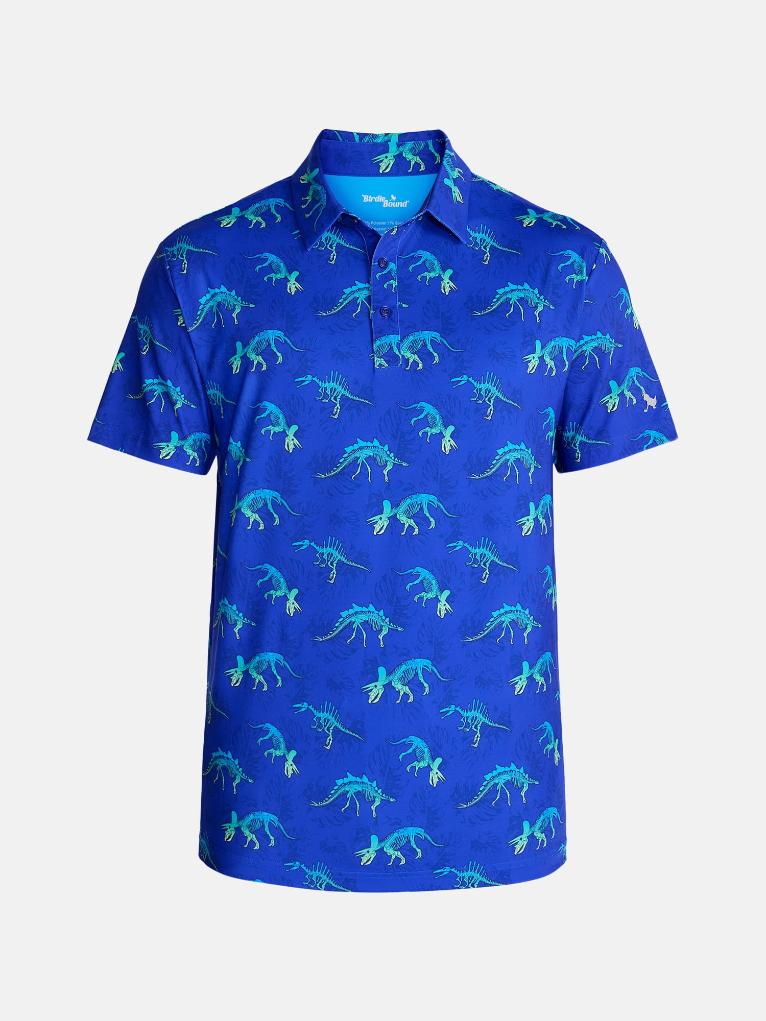 Birdie Bound Men's and Big Men's Jurassic Ombre Print Golf Polo Shirt, Sizes XS-4XLT