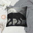 thumbnail image 2 of Orinice Wolf Full Moon Gothic Art Graphic Decorative Pillow Cover for Home Couch Living Room Bed Sofa 18x18in, 2 of 5