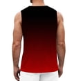 thumbnail image 4 of BKQCNKM Mens Shirts,Sleeveless Shirts For Men,Men's Summer Solid Color Matching Printed Leisure Holiday Sleeveless Tank Top,Cotton T Shirts For Men Red M, 4 of 6