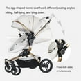 thumbnail image 4 of Max of Aulon Baby Stroller 360° Rotation Luxury Pram Wagon Stroller Newborn Bassinet Pram, 4 of 12