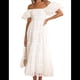 thumbnail image 1 of Vestidos Largos de Mujer con Escote Cuadrado, Corta Abullonada y Fruncido, Corte A, con y Fruncido. M, 1 of 10
