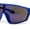 Blue - Blue Mirror, variant on Boys Child Size Mirror Lens Wrap Shield Sport Plastic Sunglasses Black Purple - Purple Mirror