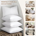 thumbnail image 3 of Teler Goose Feather Down Throw Pillow Inserts, Cotton Fabric Decorative Pillow Inserts for Couch Sofa Bed, 20" x 20", 2 Pack, 3 of 9