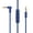 Blue, variant on Mixr Replacement Audio Cable with Inline Mic and Volume Control for Beats by Dre Headphone Solo, Studio, Pro, Detox, Wireless, Mixr, Executive, Pill HD Sound Quality, Dual 3.5mm Plugs (Blue)