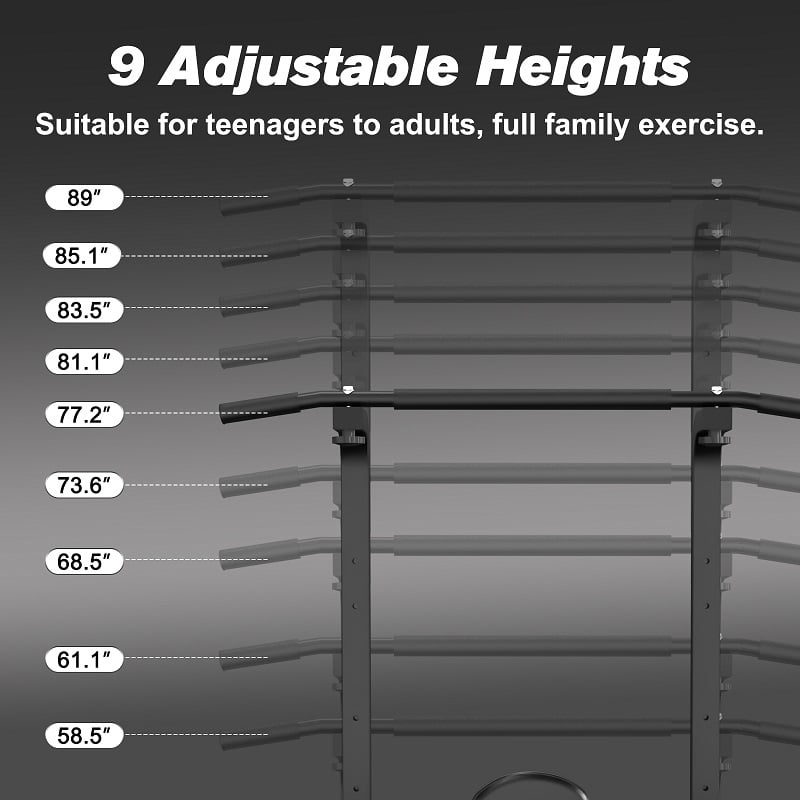 Relife Sports Multifunction Power Tower Pull up Bar Dip Station for Home Gym Strength Training Workout Equipment Max Weight 450lbs